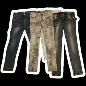 3 NWT Unisex Diesel/7 for Mankind Kids Jeans - Dark Blue, Gray Stonewash, Black